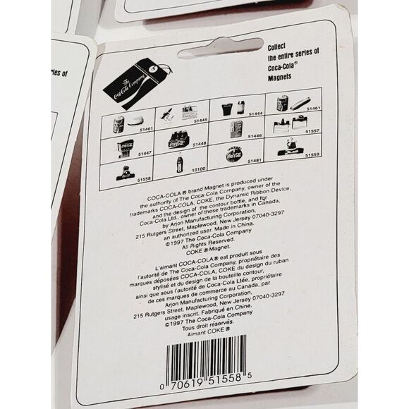 4 Vintage Coca Cola Chip Clip Fridge Magnet 1995 NOS No.51558 - Picture 12 of 12